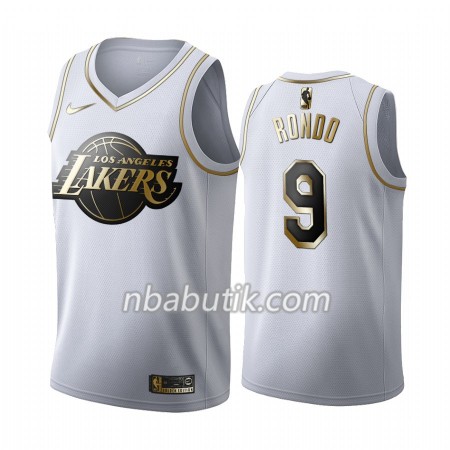 NBA Mænd Trøje Los Angeles Lakers Rajon Rondo 9 Nike 2019-20 Hvid Golden Edition Swingman NBA Mænd Trøje Los Angeles Lakers Rajon Rondo 9 Nike 2019-20 Hvid Golden Edition Swingman